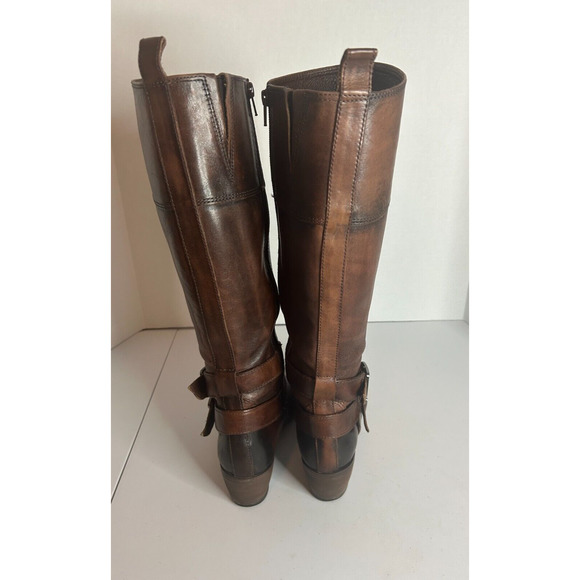 Nurture "York" Brown Leather Buckles Tall Riding Boots Women's SZ 7.5 - Picture 5 of 12